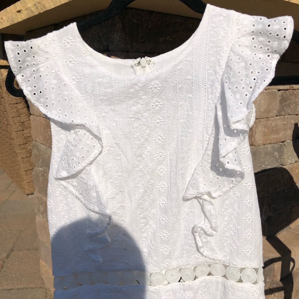 Just One Answer White Ruffle Romper - Picture 4 of 7